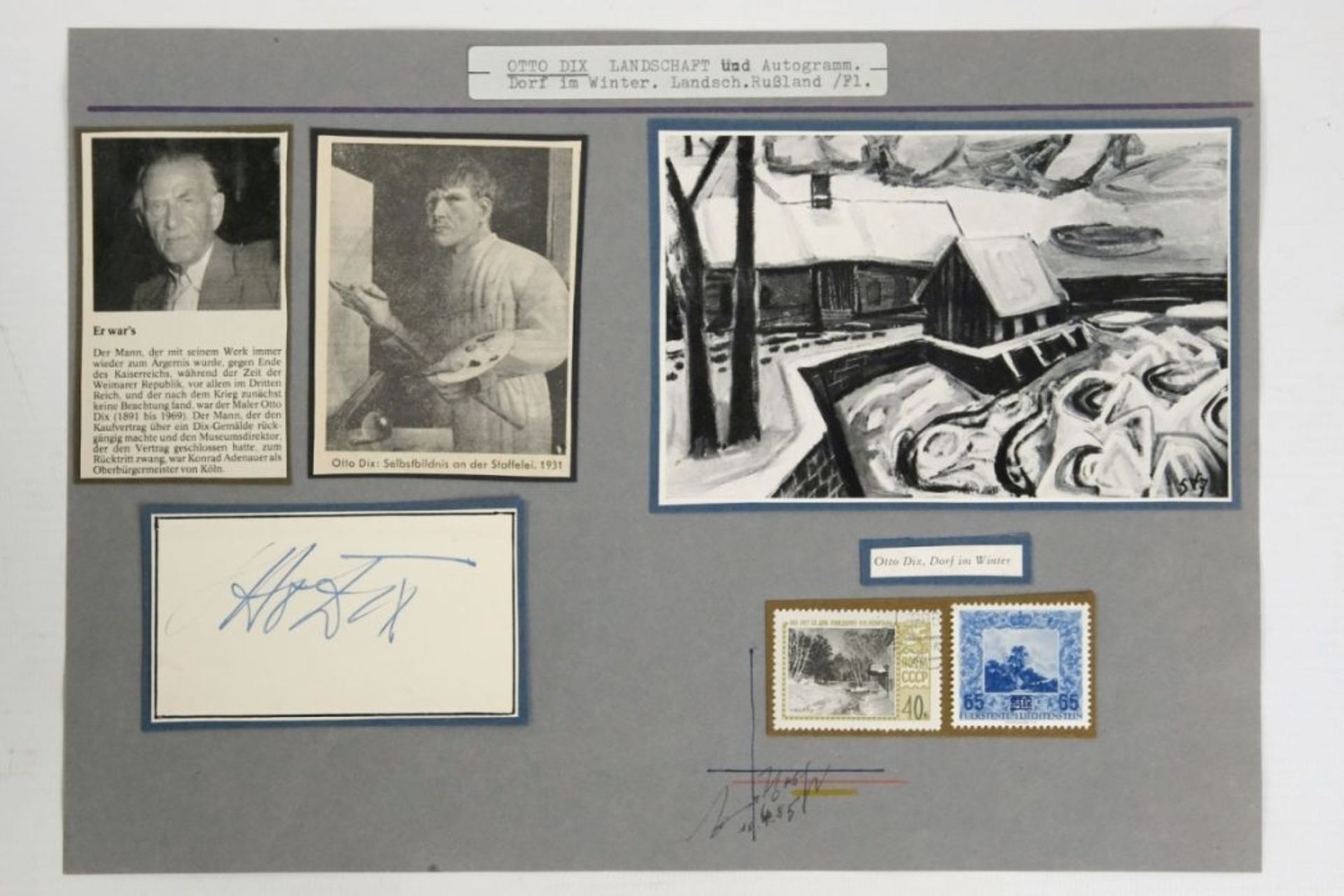 Otto Dix, Kurzer Brief - Image 3 of 3