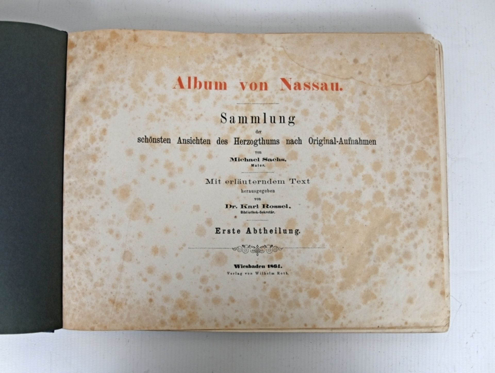 "Album von Nassau", Karl Rossel (Hrsg.) - Image 2 of 3