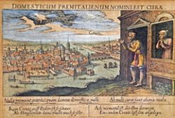 KONSTANZ, Ansicht von Konstanz aus dem Thesaurus Philopoliticus 1623