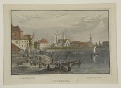 KONSTANZ, altkolorierter Stahlstich, 1844