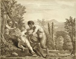 Cupid & Satyrs, Giovanni Vitalba nach Agostino Carracci, Radierung 1766