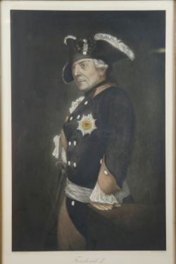 RAHMEN mit Farbgraphik, Friedrich II