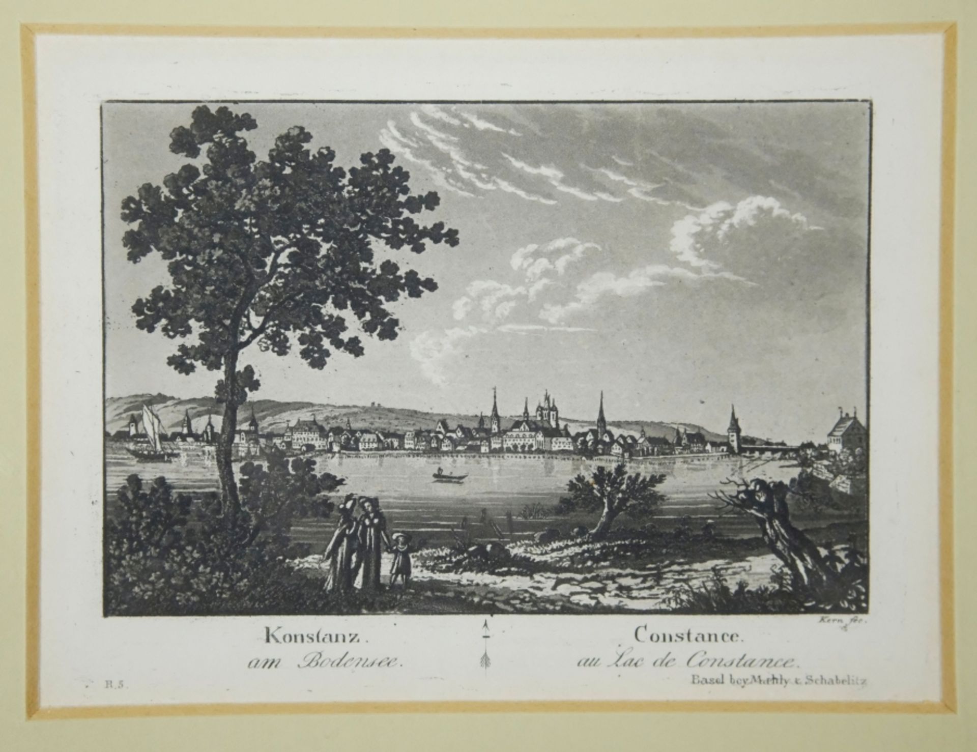 KONSTANZ, "Constance au Lac de Constance", Aquatinta