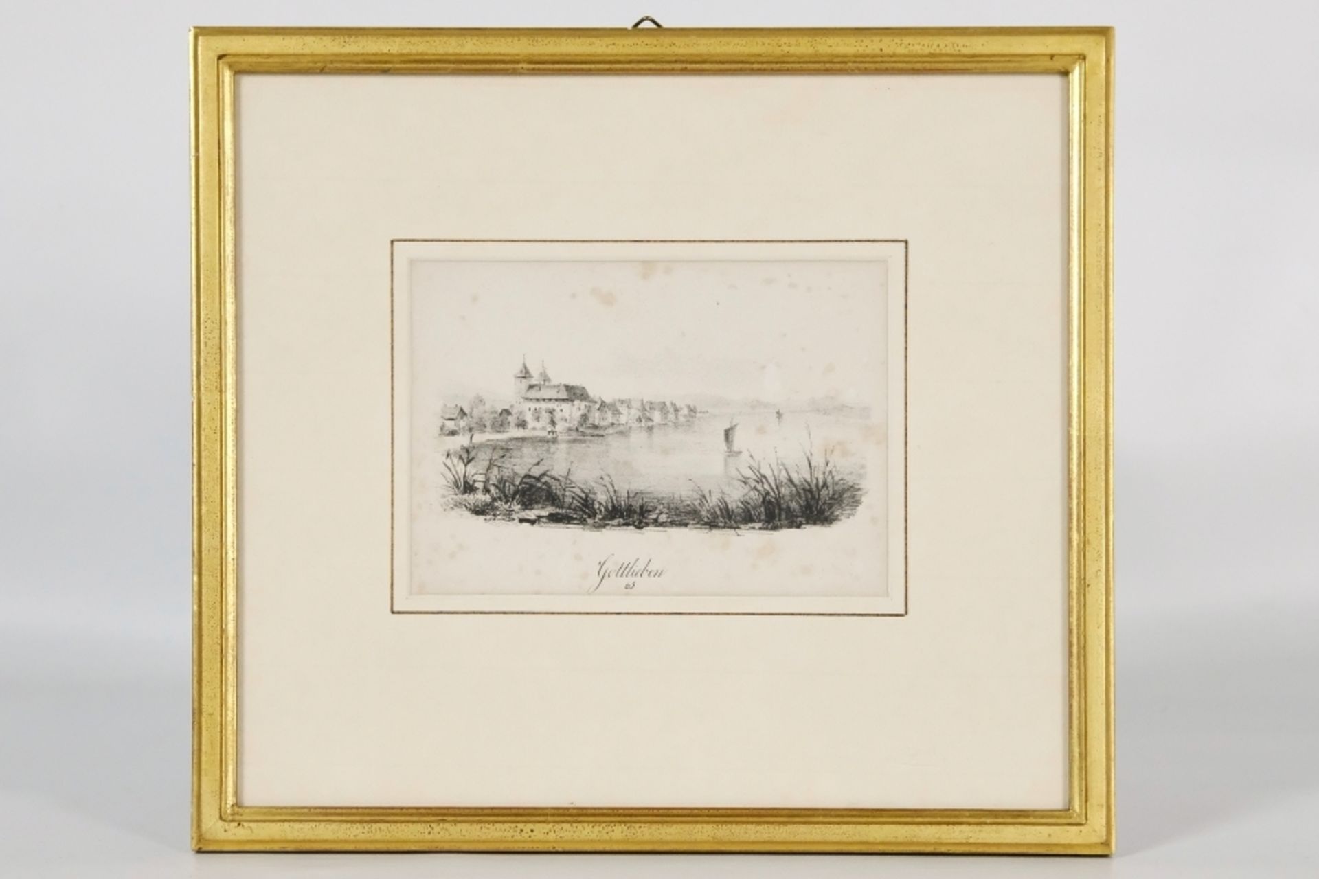 GOTTLIEBEN, Lithographie 1832 - Bild 2 aus 3