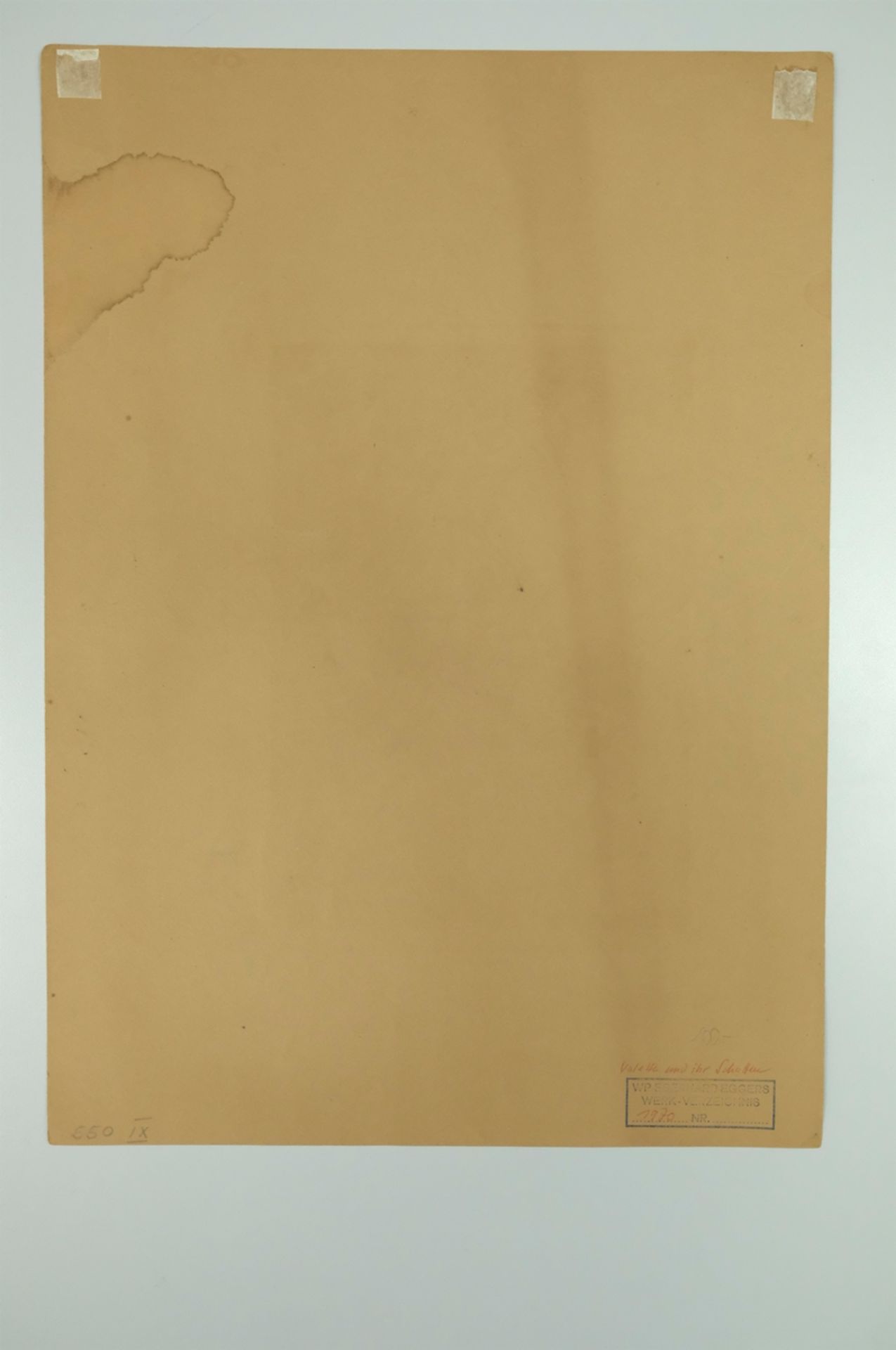 EGGERS W. P. Eberhard "Valette und ihr Schatten", nackter Frauenkörper, mit rotem und weißem Buntst - Image 3 of 5