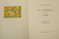KÜNSTLERBUCH JOAN MIRÓ „La Lumière de la Lame“, sieben Original Farbradierungen /Aquatinta, jeweils