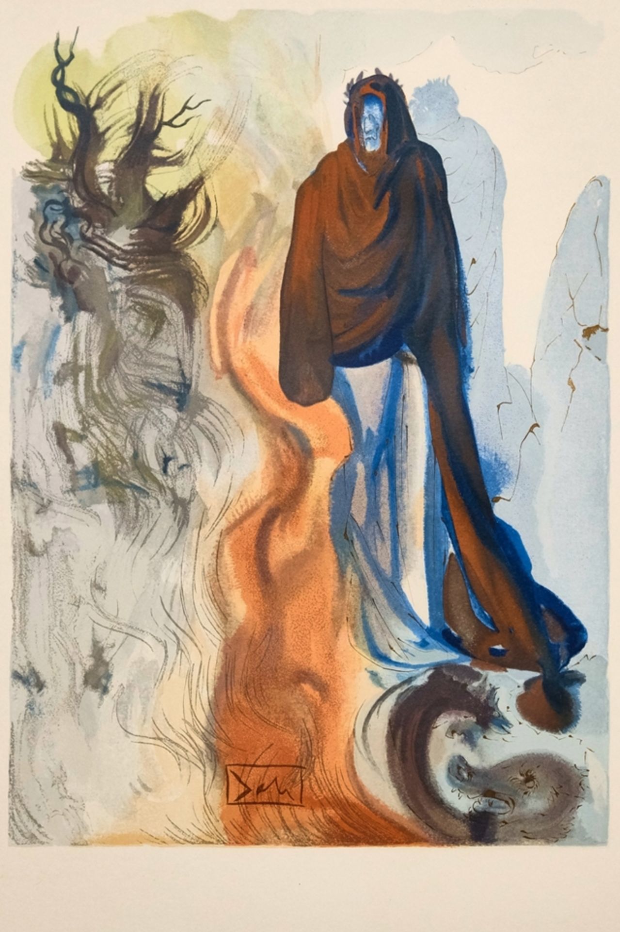 DALI, Salvador (1904 Figueres - 1989 ebenda), Sechs Farblithographien zu Dantes Göttlicher Komödie, - Bild 5 aus 13