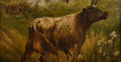 WARD, James (1769 London - 1859 Cheshunt), Eine Kuh auf der Wiese, Studie, Öl auf Holz, 32x57cm, 54