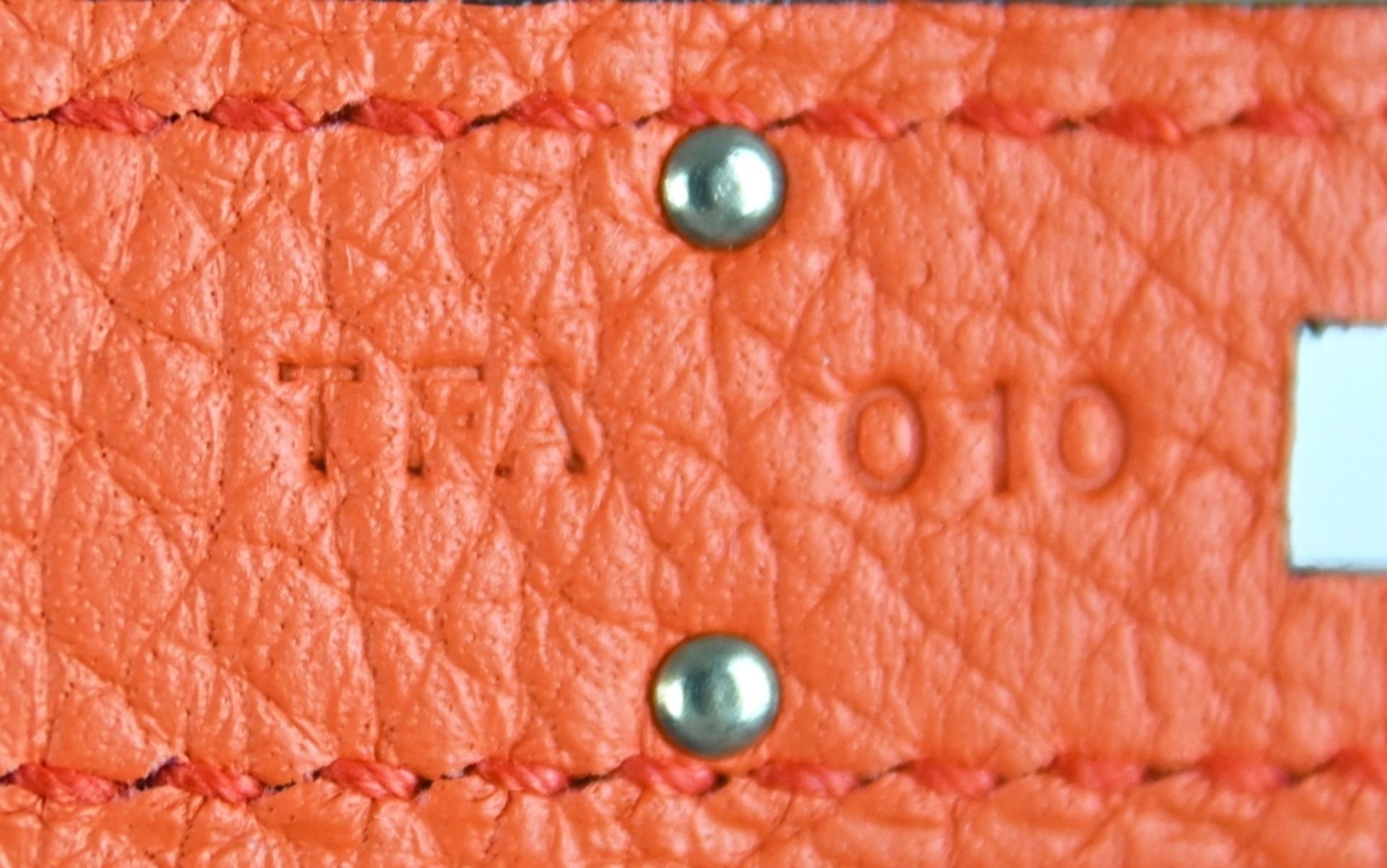HANDTASCHE HERMÈS Birkin Bag 40, Poppy Orange, klassische Lederhandtasche mit Lederinnenfutter, zwe - Bild 9 aus 9
