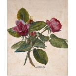 BRESSLER, Emile (1886-1966) "Rosen", altes signiertes Aquarell, unter Passepartout Blattgröße ca. 2