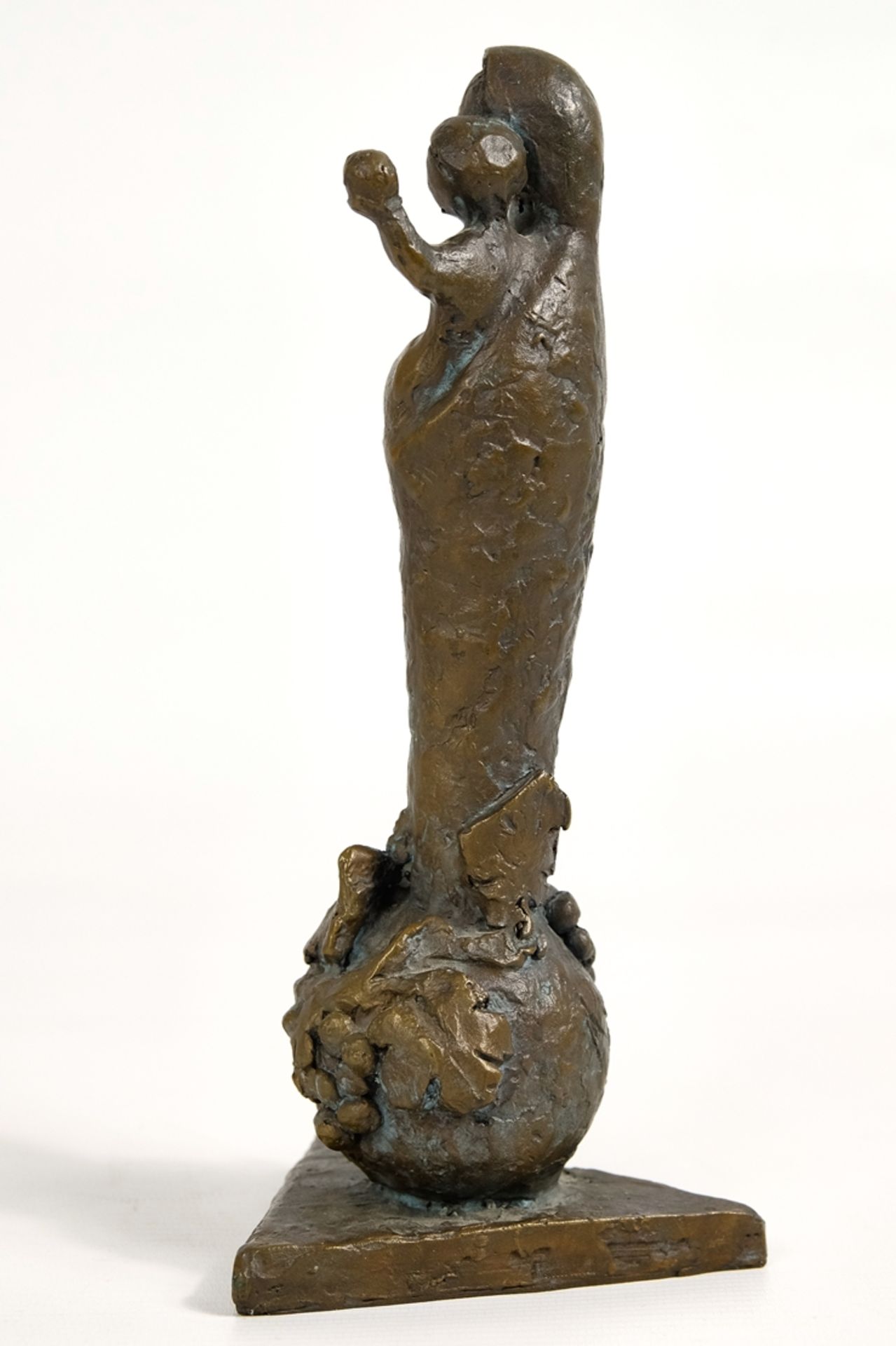 FÜNF BRONZEFIGUREN von Strassacker unterschiedliche Künstler, Höhe zwischen 22cm (Engel) und 30cm ( - Bild 10 aus 19