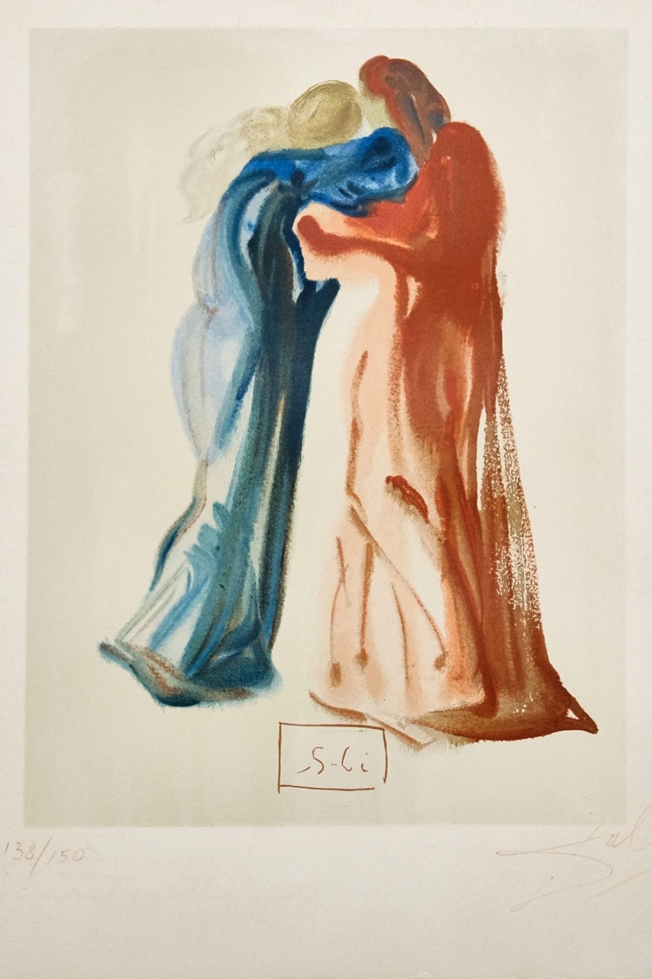 DALI, Salvador (1904 Figueres - 1989 ebenda), Sechs Farblithographien zu Dantes Göttlicher Komödie, - Bild 7 aus 13