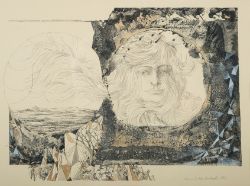 HENTSCHEL Claus D. "Frauen-Portrait", Radierung, unten rechts signiert und datiert "1967", Druckpla