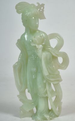 JADE Mensch-Skulptur, China, 35x17x8cm