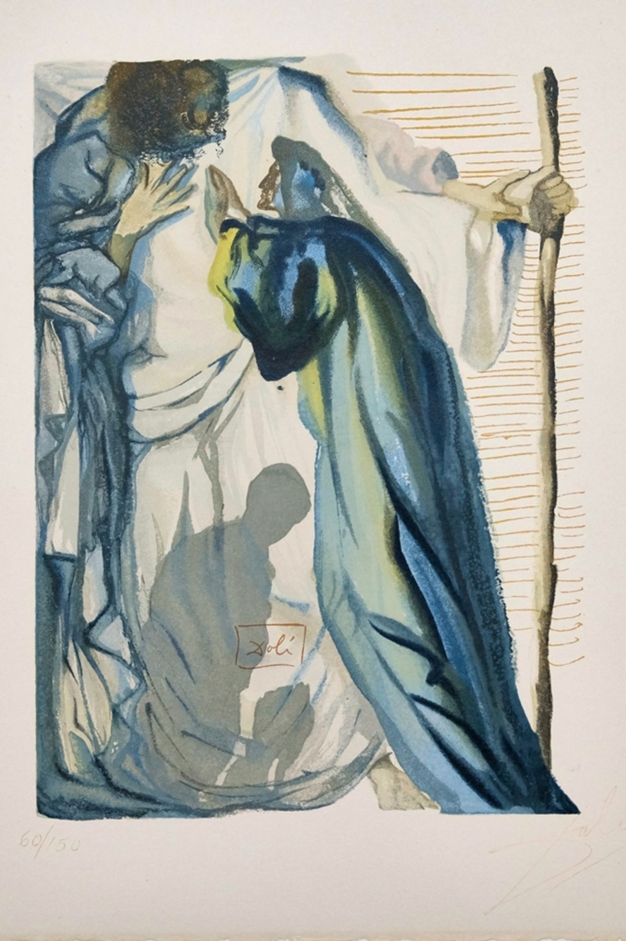 DALI, Salvador (1904 Figueres - 1989 ebenda), Sechs Farblithographien zu Dantes Göttlicher Komödie, - Bild 9 aus 13