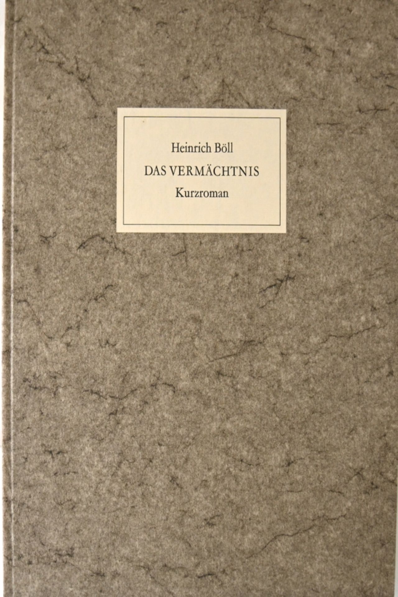 BÖLL Heinrich "Das Vermächtnis", Kurzroman mit einer Portrait-Lithographie von PIATTI Celestino (19