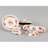 Schreibtisch Set plus Ascher "Reicher Drache", Meissen, Anfang 20. Jh.