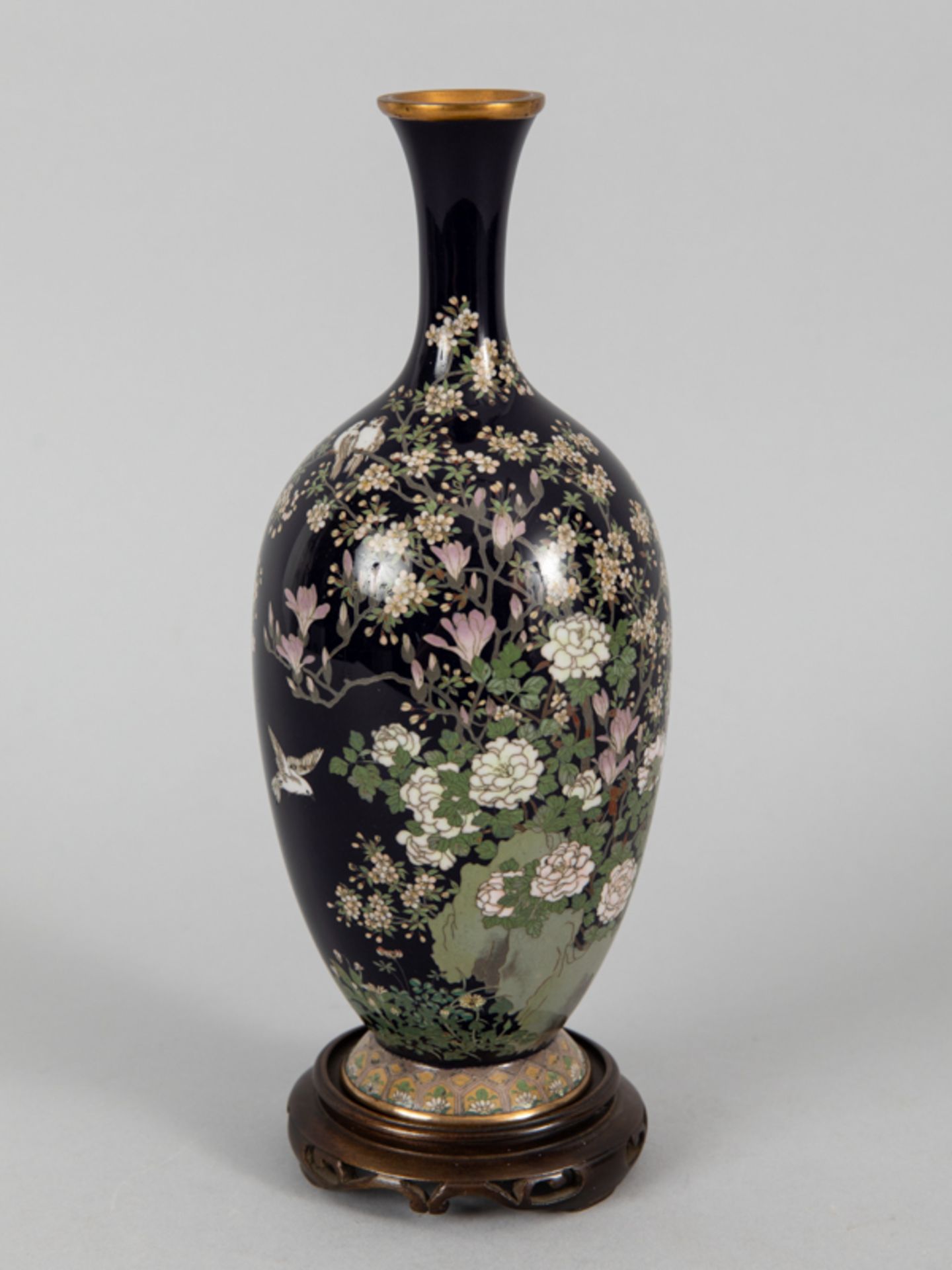 Cloisonné Vase, Japan, Meiji Zeit. - Bild 4 aus 20