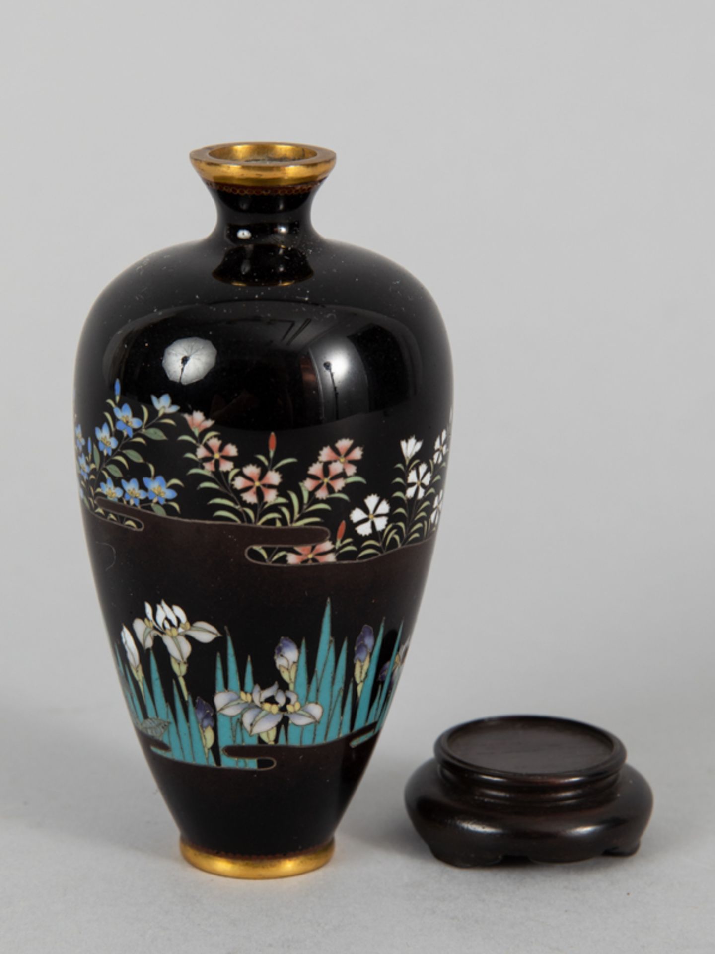 Cloisonné Vase, Japan, Meiji Zeit. - Bild 14 aus 16