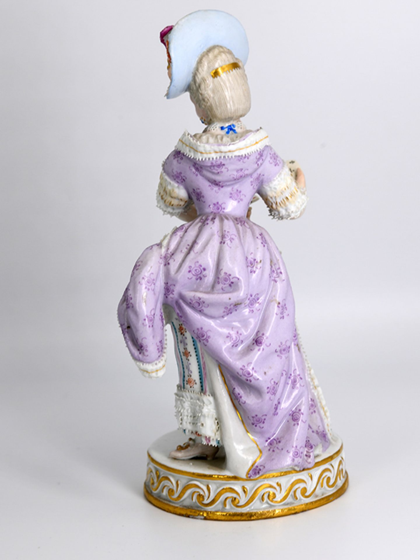 Figur "Elegante Patience-Legerin", nach Entwurf von M.V. Acier (1736-1799), Meissen, 19 Jh. - Image 3 of 8