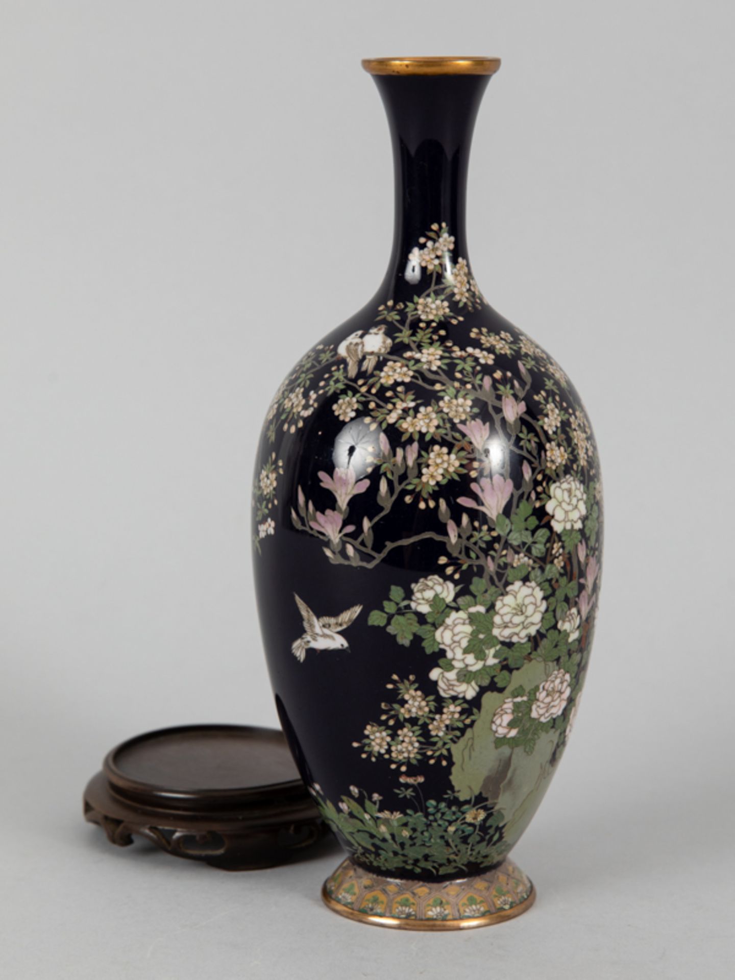 Cloisonné Vase, Japan, Meiji Zeit. - Bild 13 aus 20