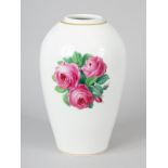 Deckelvase, Meissener Rose, Meissen, 19.Jh