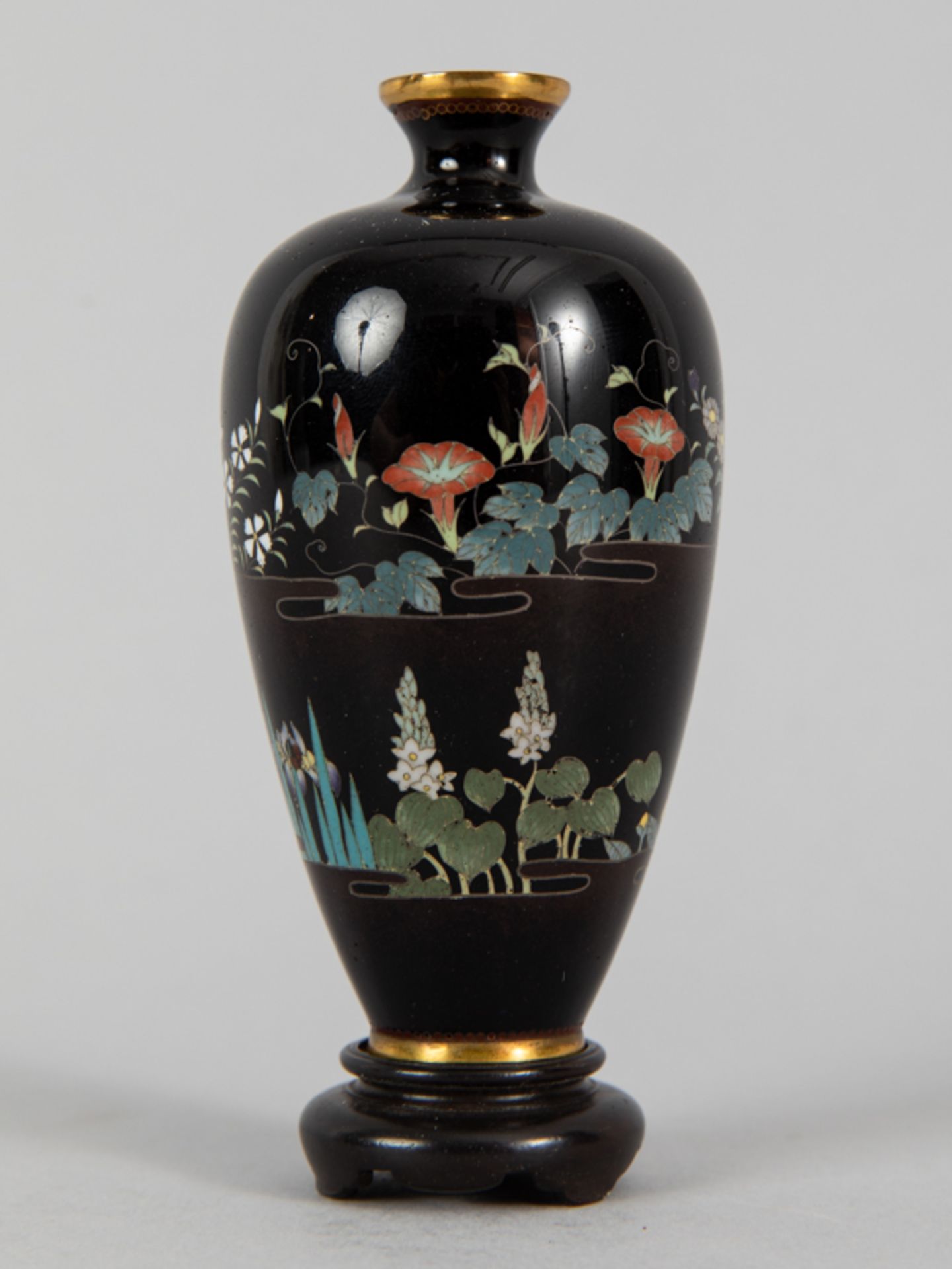 Cloisonné Vase, Japan, Meiji Zeit. - Bild 7 aus 16