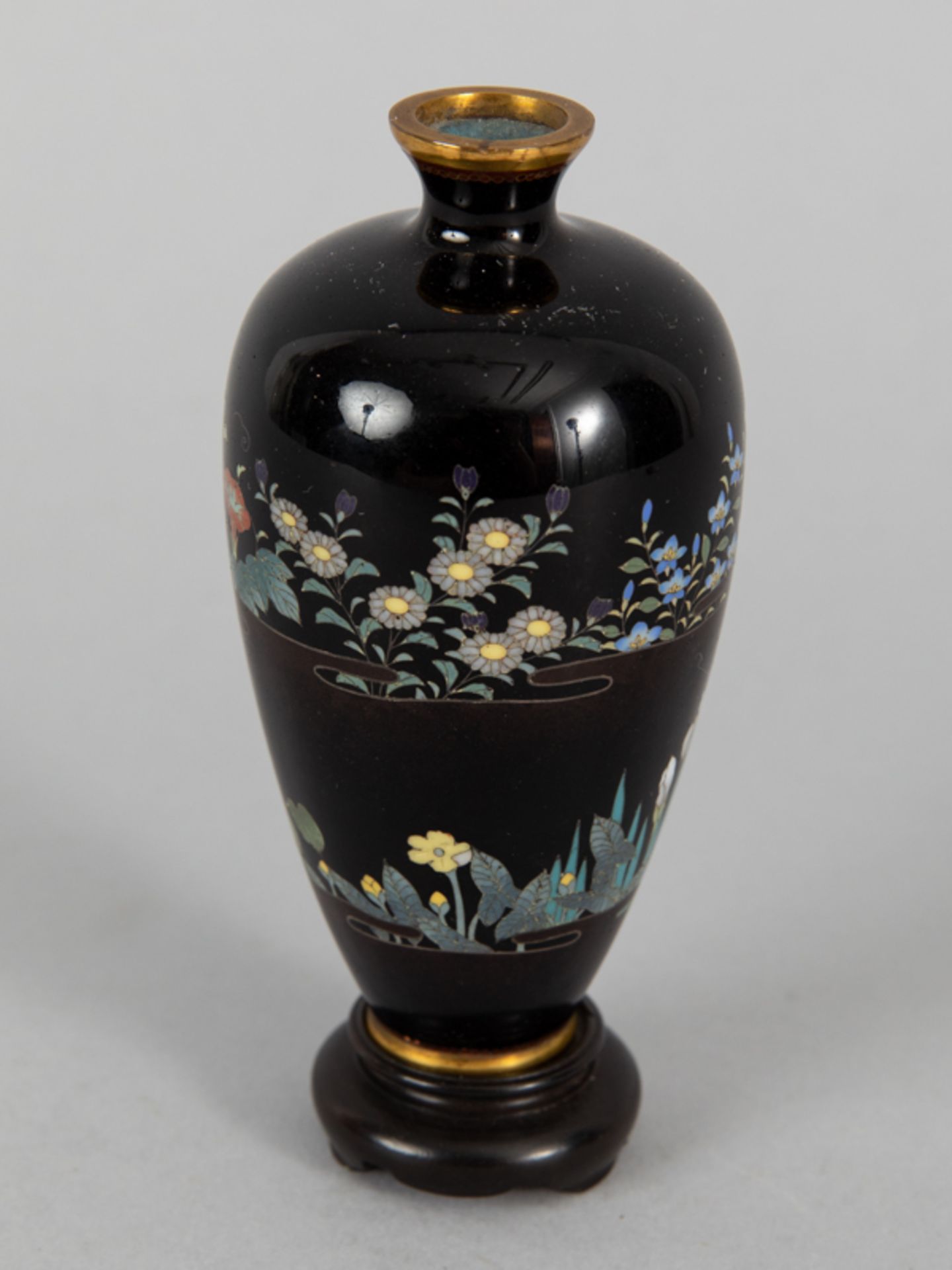 Cloisonné Vase, Japan, Meiji Zeit. - Bild 5 aus 16