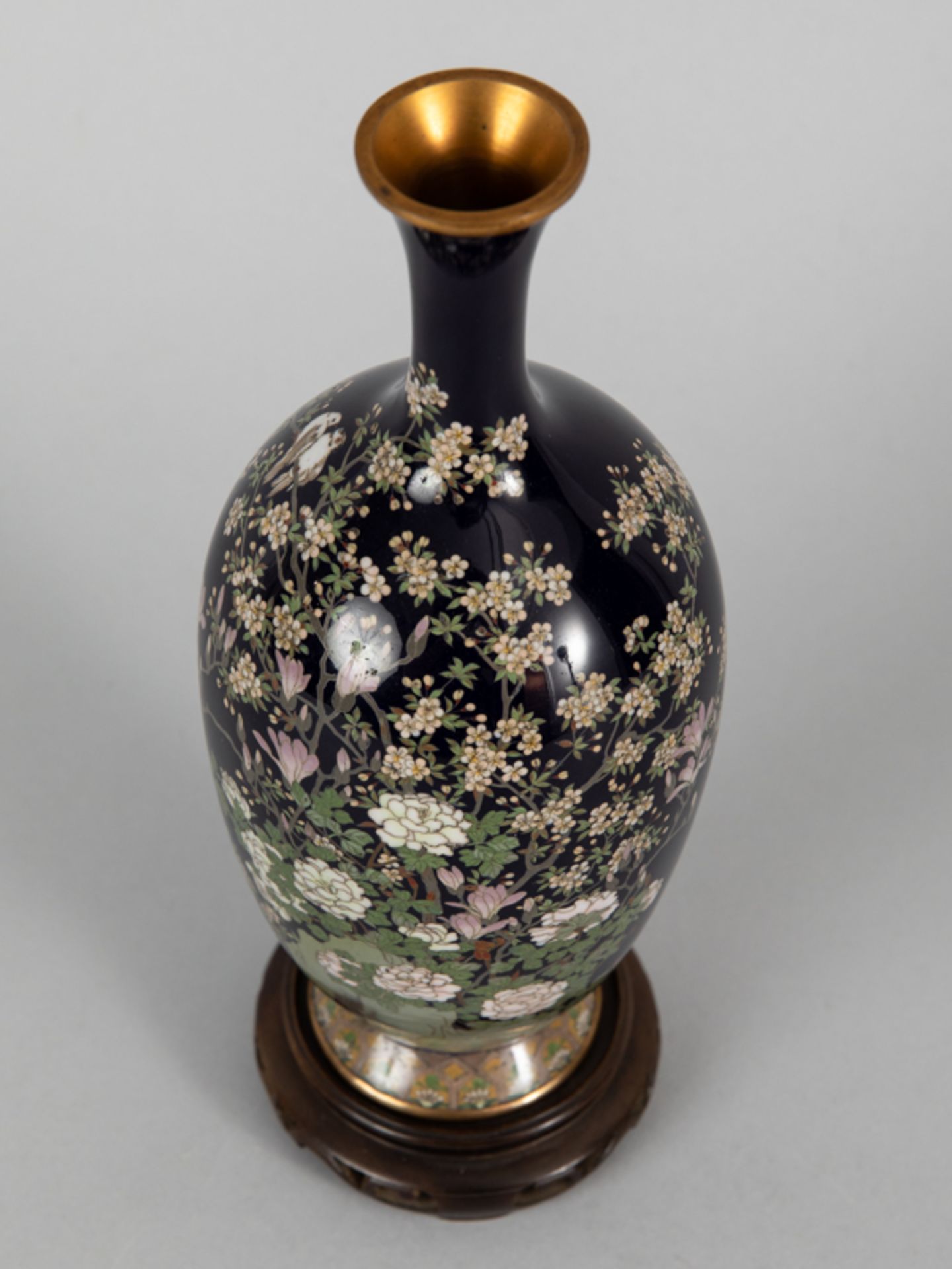 Cloisonné Vase, Japan, Meiji Zeit. - Bild 12 aus 20