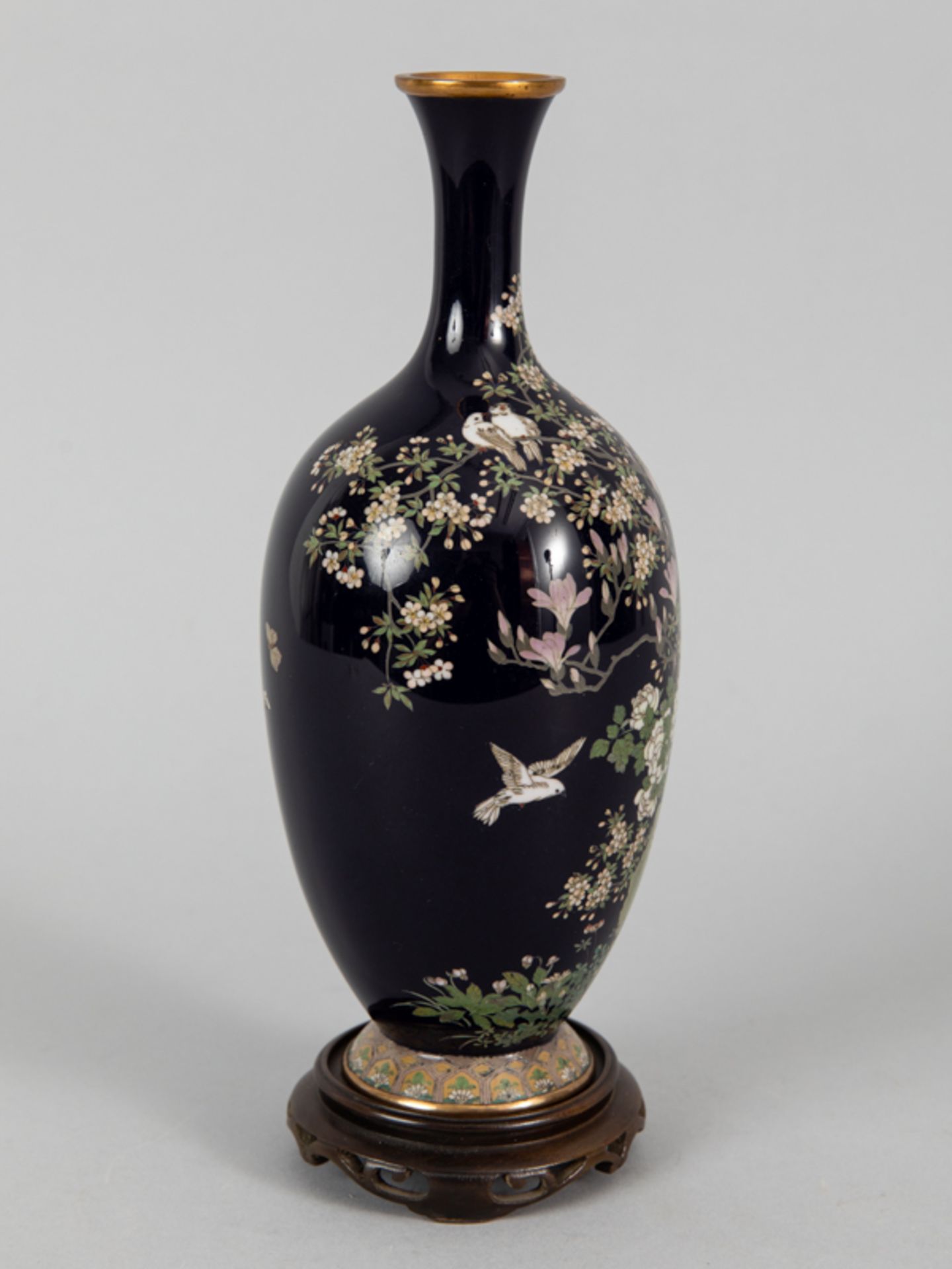 Cloisonné Vase, Japan, Meiji Zeit. - Bild 5 aus 20