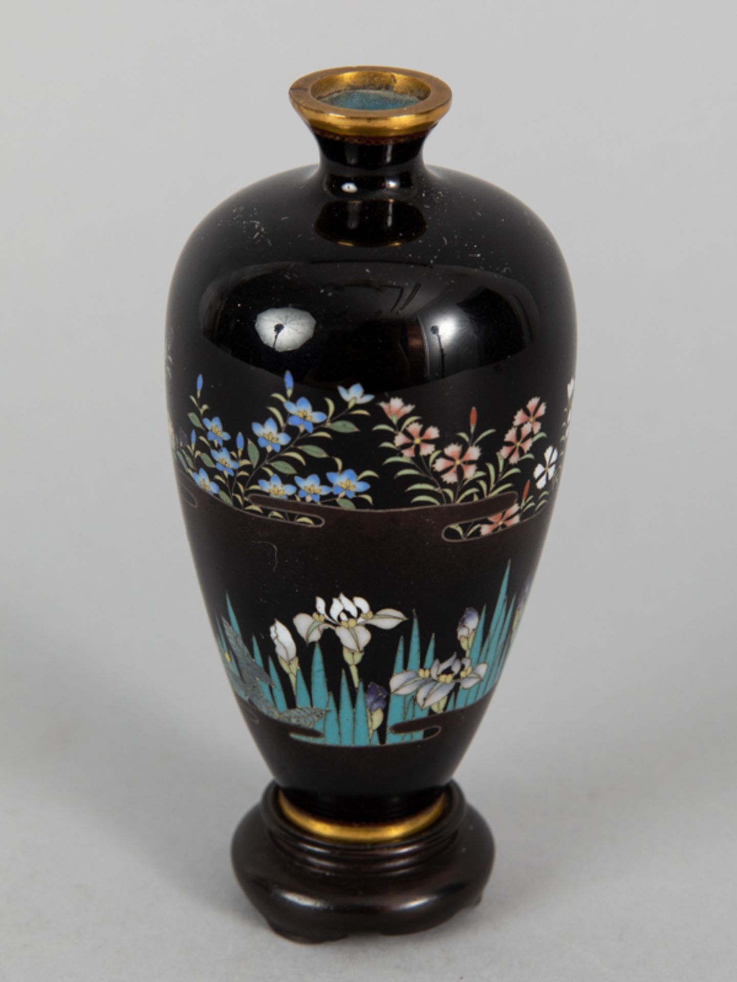 Cloisonné Vase, Japan, Meiji Zeit. - Bild 4 aus 16