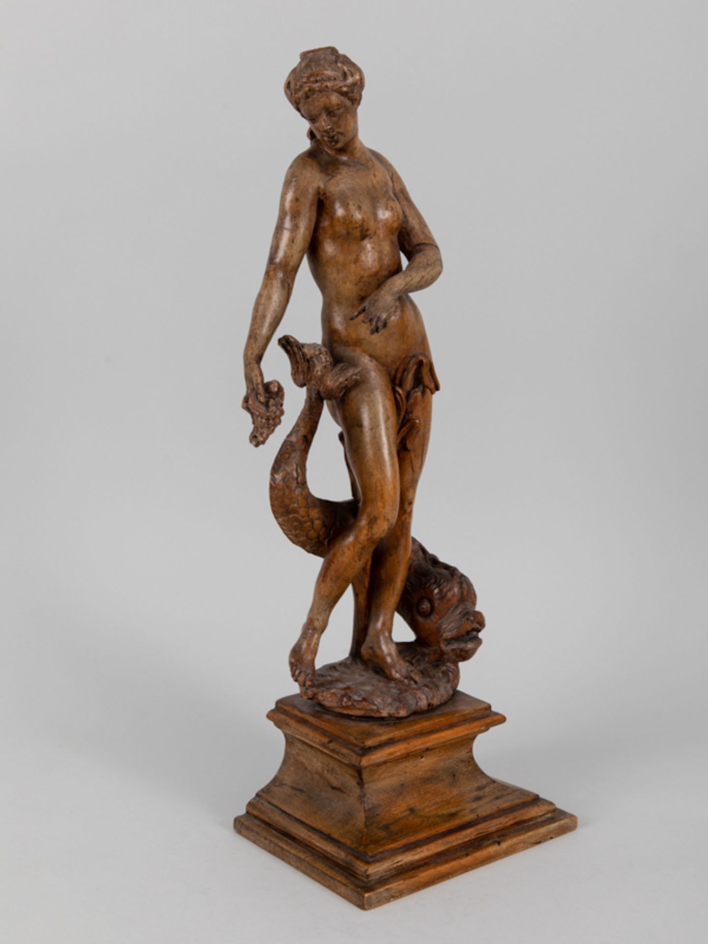 "Venus mit Delphin", Brunnen Statue, 16. Jh. - Image 4 of 9