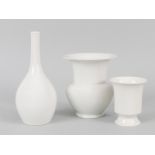 3 Vasen "Fidibus", "Flaschenform", Becherform auf Fuß", Karl Friedrich Schinkel, Theodor Schmuz-Baud