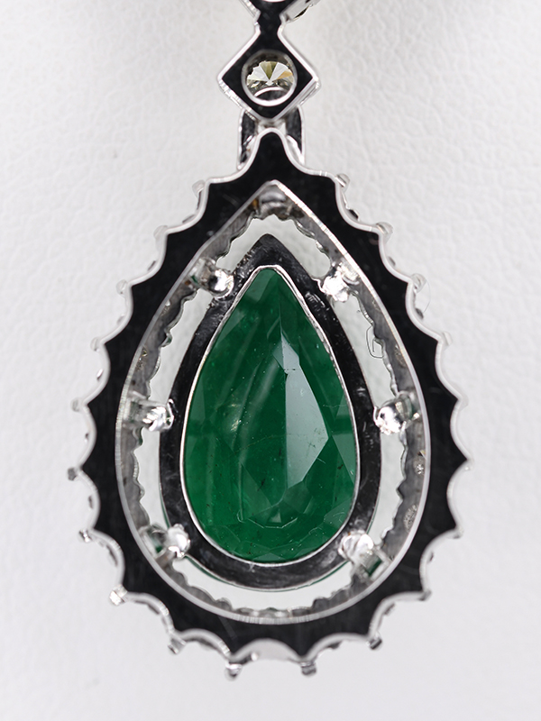 Prunkvolles Collier mit Smaragden ca. 3,9 ct und 37 Brillanten, zusammen ca. 2,7 ct. Juwelierarbeit, - Image 4 of 6