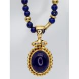 Collier und Anhänger mit Lapislazuli, 21. Jh.