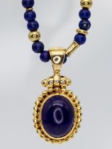 Collier und Anhänger mit Lapislazuli, 21. Jh.