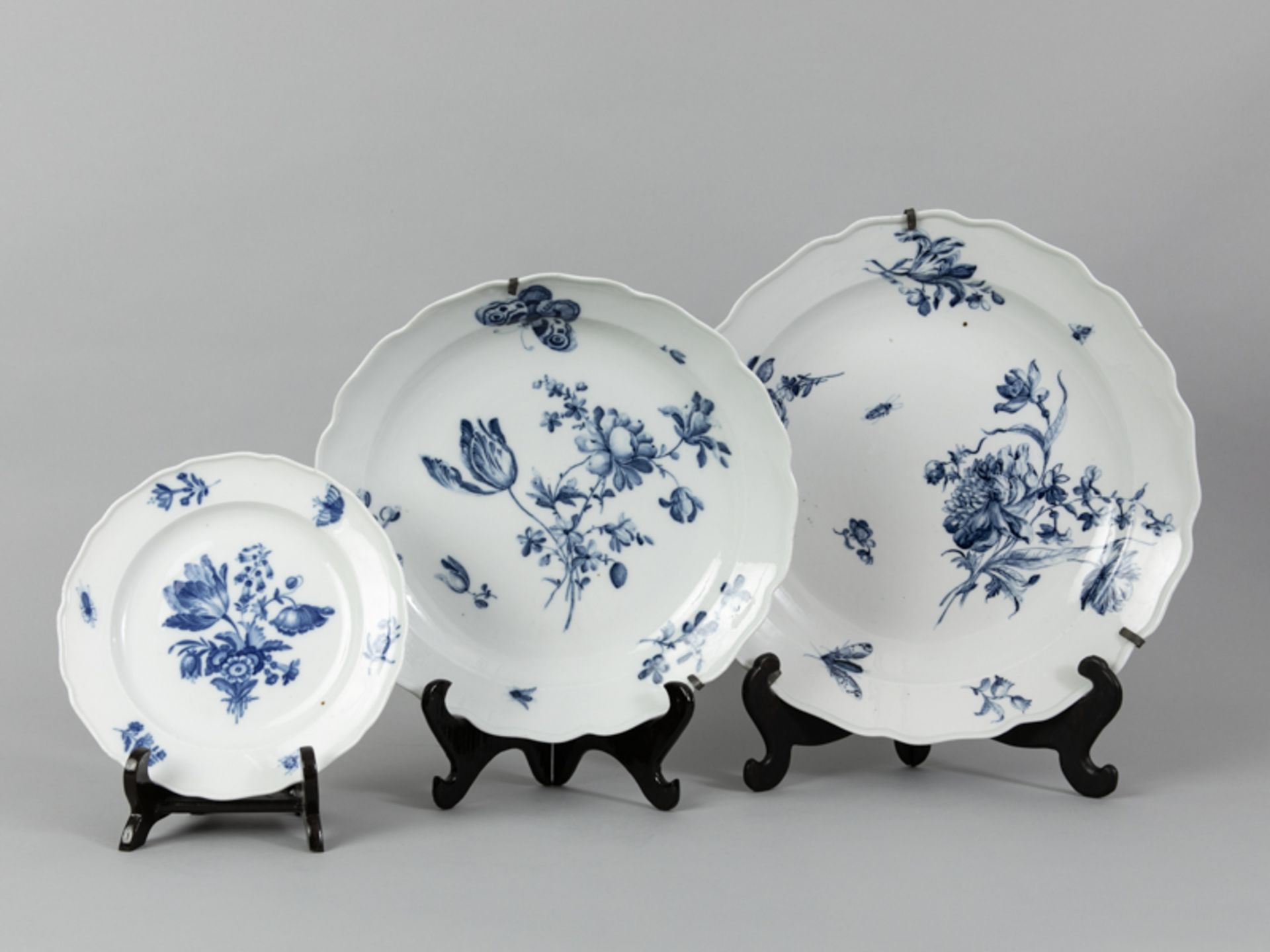 3 Wandteller, Meissen, 19./20.Jh.