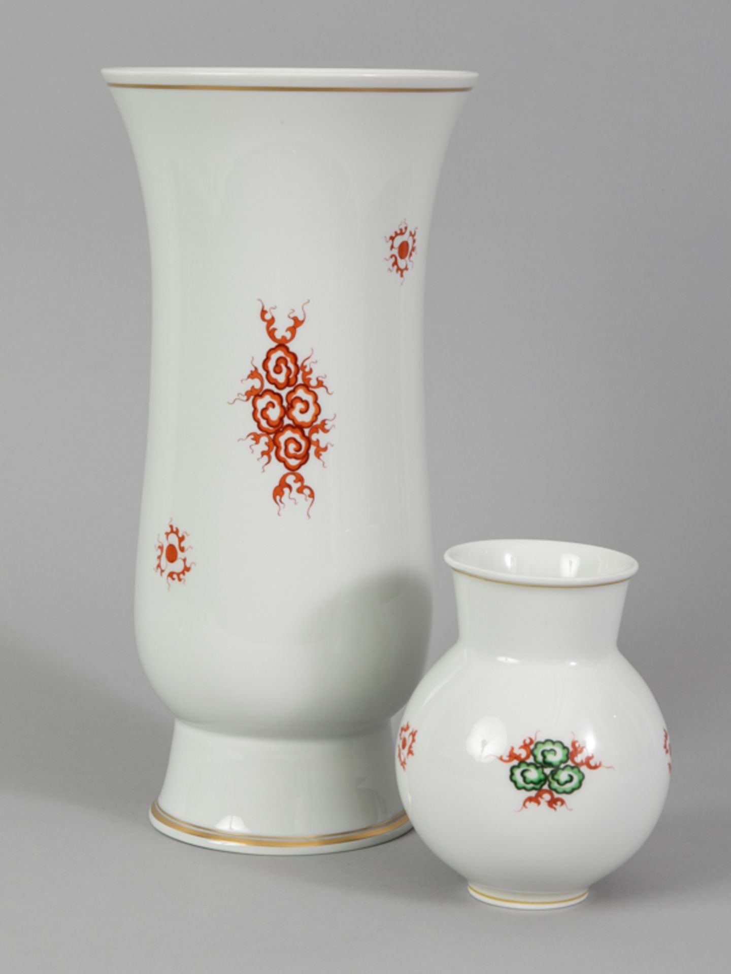 2 Vasen Dekor "Mingdrache", Meissen, 20. Jahrhundert. - Image 2 of 3