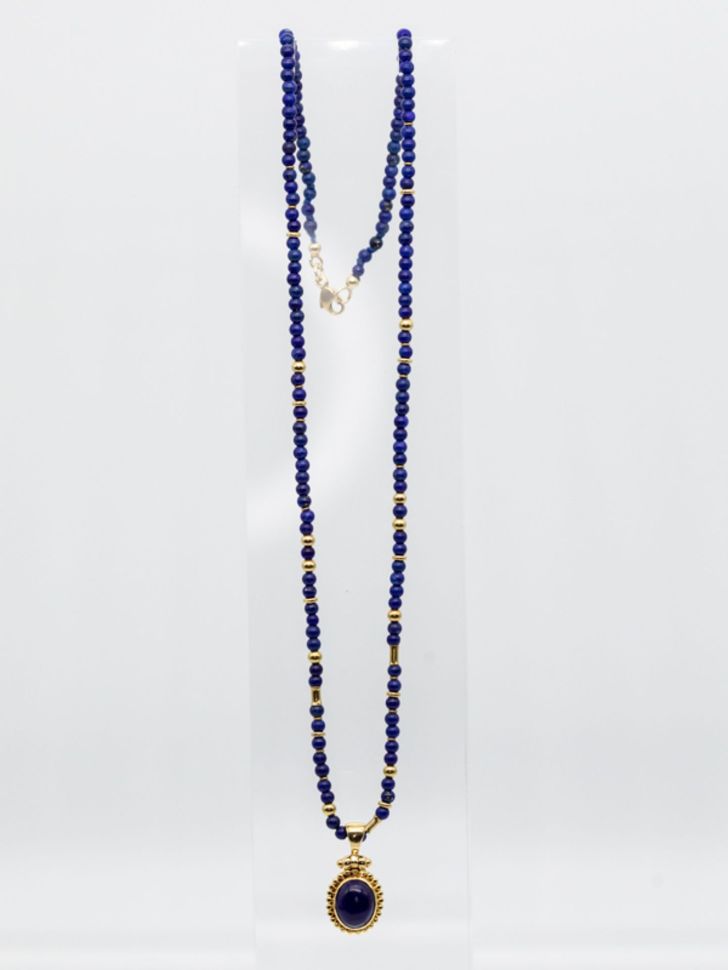 Collier und Anhänger mit Lapislazuli, 21. Jh. - Image 3 of 4