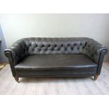 Sofa Chersterfield feines schwarzes