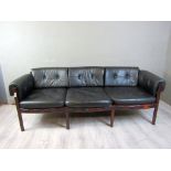 Designersofa Rosewood Leder schwarz