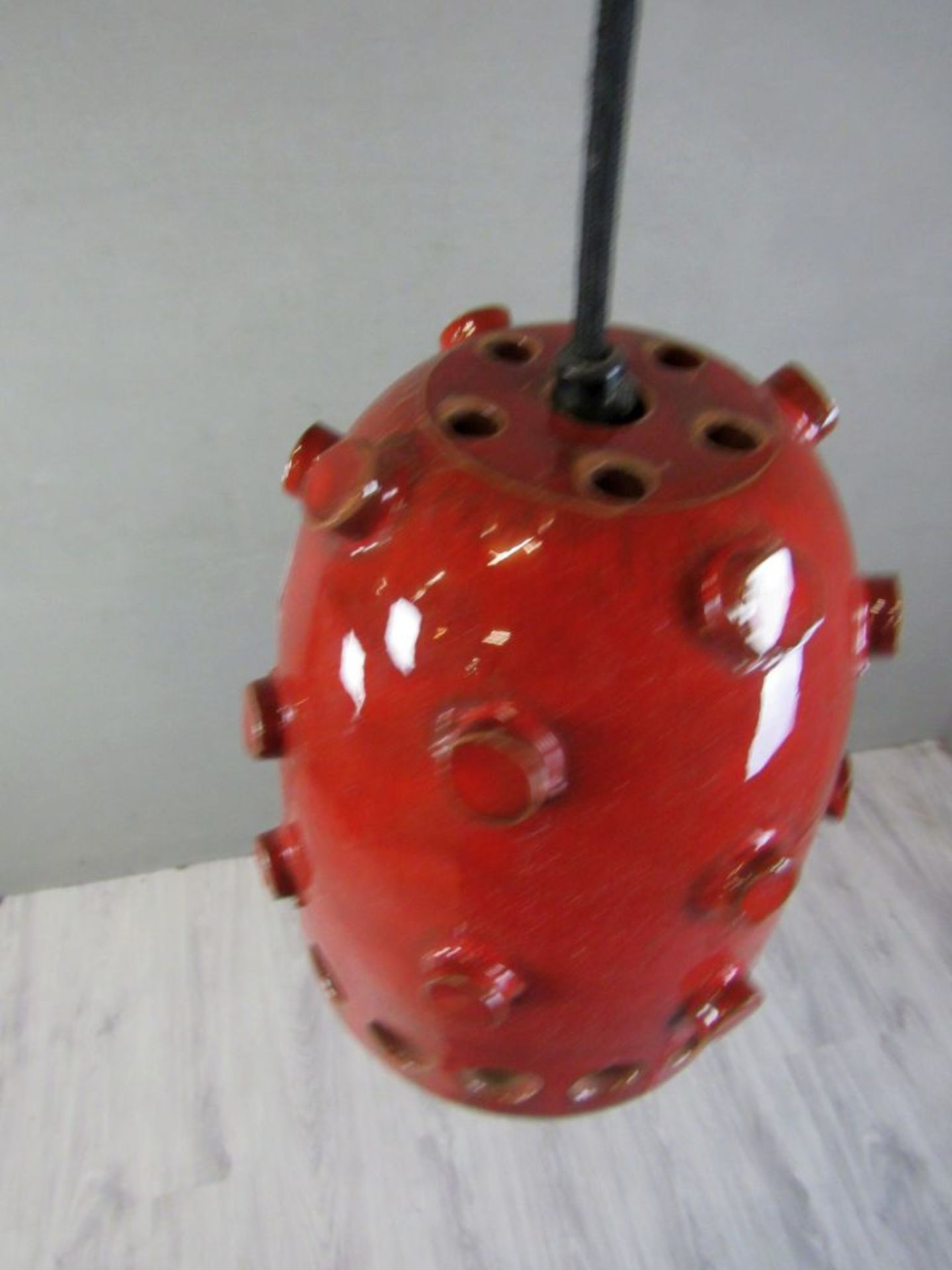 Vintage Deckenlampe lasierte Keramik - Image 3 of 5