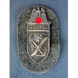 Ärmelschild Narvik auf Stoff ohne