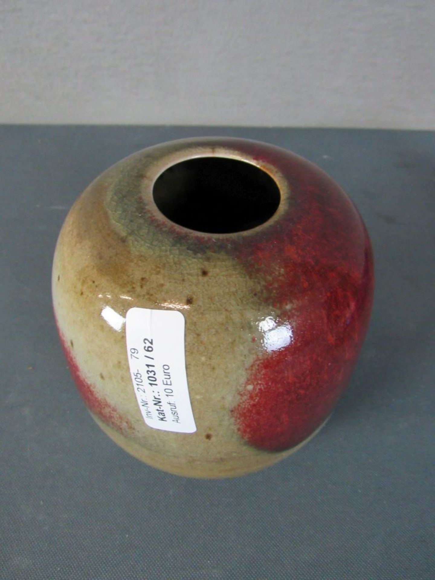 Keramikvase gemarkt und signiert 14cm - Image 2 of 5