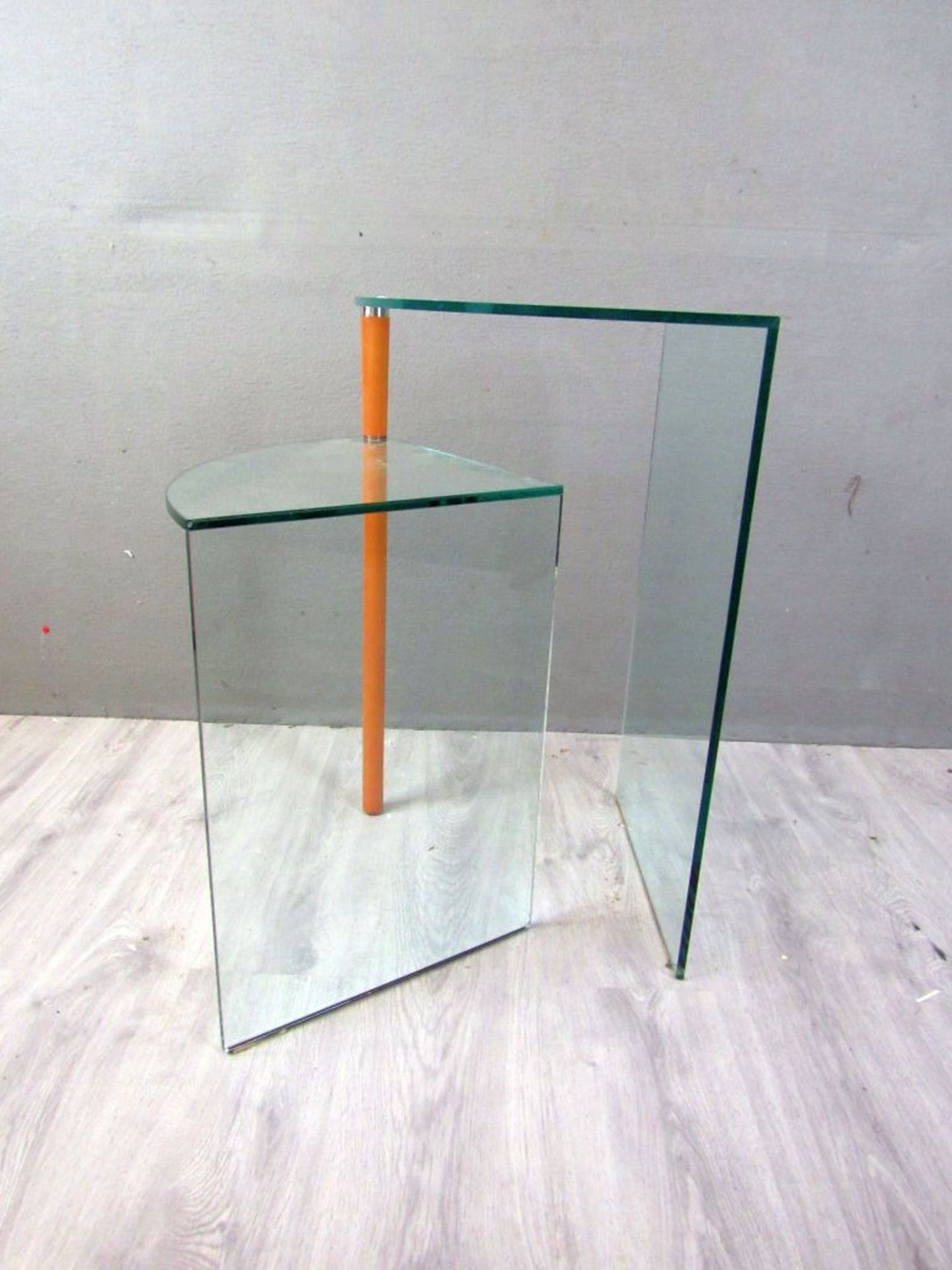 Eckregal Design schweres Glas