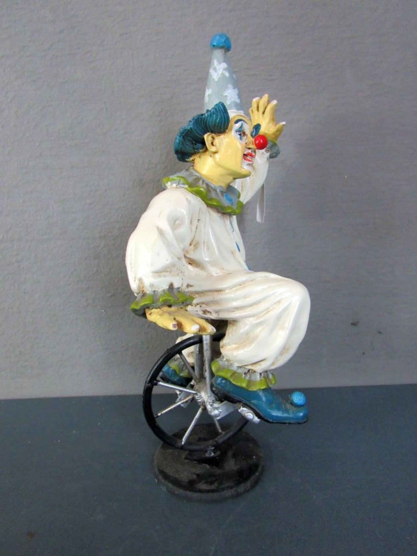 Figur Clown auf Einrad 37cm - Image 3 of 6