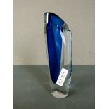 Glasvase Kosta 24cm hoch blauklar