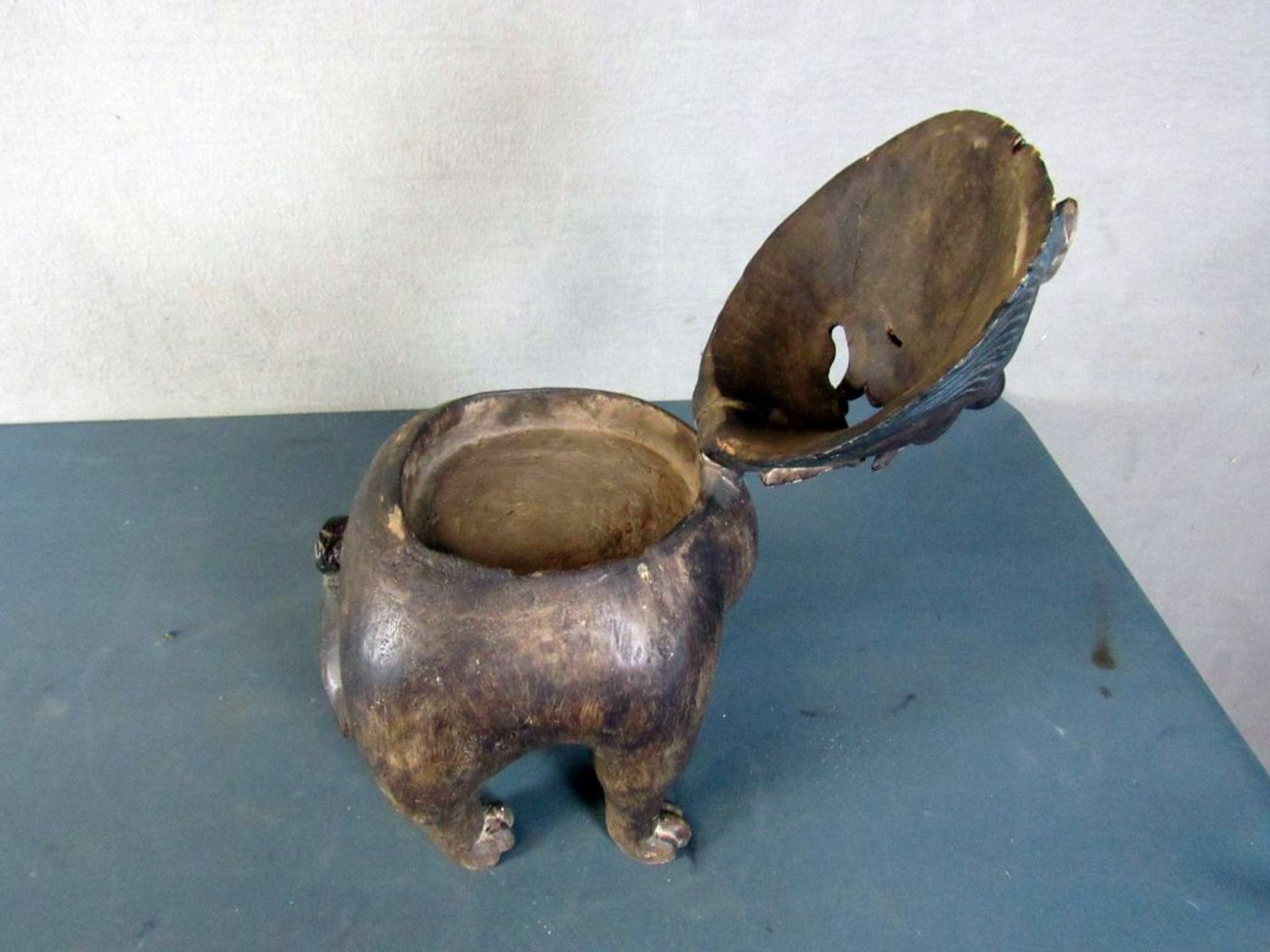 Antike asiatische Holzskulptur Fu-Hund - Image 4 of 6