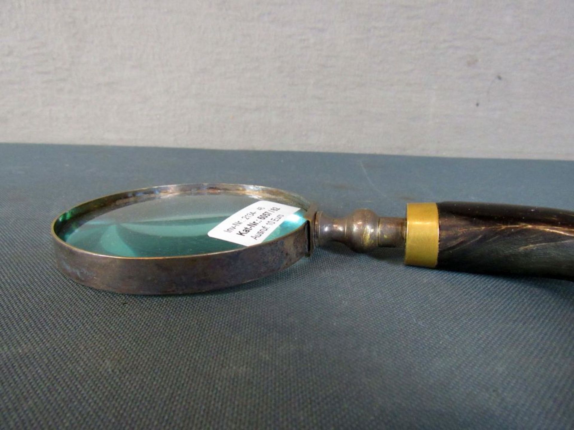 Antike Handlupe Horngriff um 1900 23cm - Bild 5 aus 5