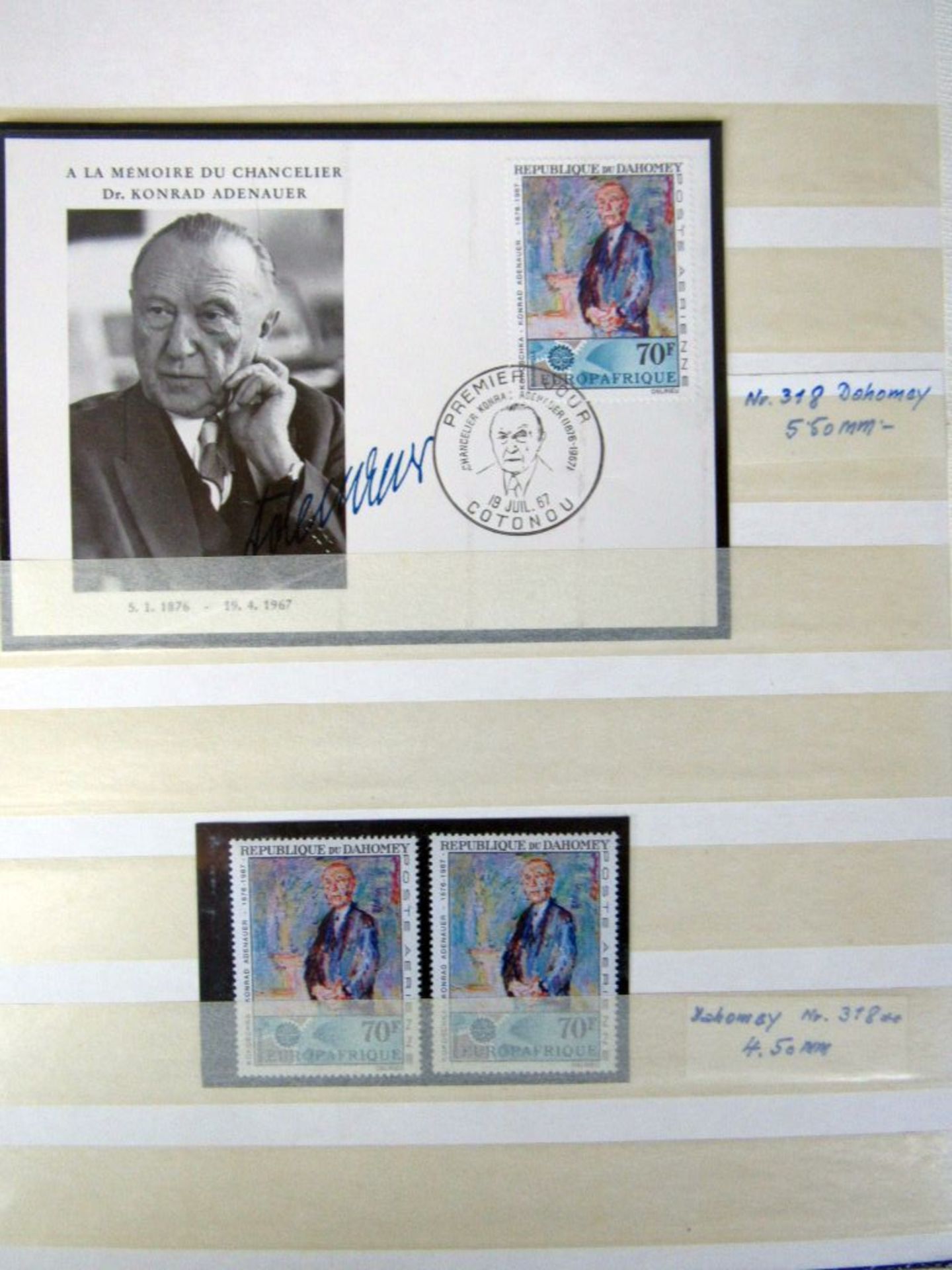 Briefmarkenalbum mit Adenauer - Image 10 of 27